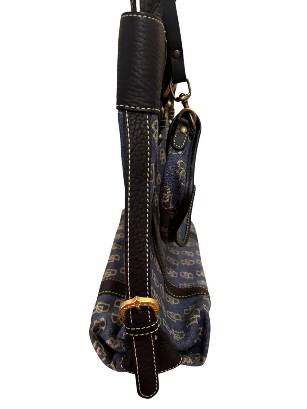 Dooney & Bourke Monogram Denim Tote w/matching wristlet/pouch - LIKE NEW Y2K - Picture 5 of 15